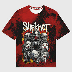 Футболка оверсайз мужская Slipknot rock, цвет: 3D-принт