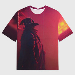 Футболка оверсайз мужская Киберпанк футуристический доктор чумы, цвет: 3D-принт