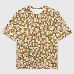 Футболка оверсайз мужская Оливье салат, абстрактный паттерн, цвет: 3D-принт