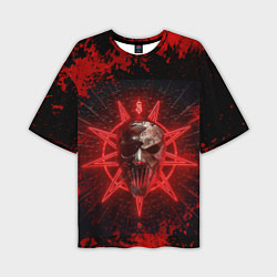 Футболка оверсайз мужская Slipknot red satan star, цвет: 3D-принт