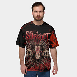 Футболка оверсайз мужская Horror Slipknot, цвет: 3D-принт — фото 2