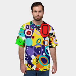 Футболка оверсайз мужская Радужный паттерн, цвет: 3D-принт — фото 2