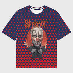 Футболка оверсайз мужская Slipknot clown, цвет: 3D-принт