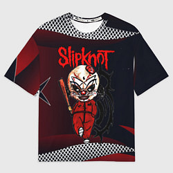 Футболка оверсайз мужская Slipknot бита, цвет: 3D-принт