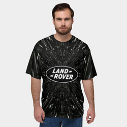 Футболка оверсайз мужская Ленд Ровер эмблема, автомобильная тема, цвет: 3D-принт — фото 2