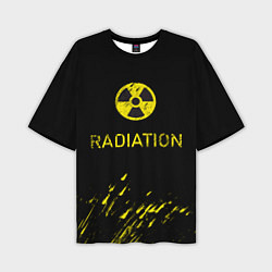 Футболка оверсайз мужская Radiation - радиационная опасность, цвет: 3D-принт