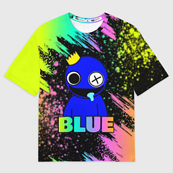Футболка оверсайз мужская Rainbow Friends - Blue, цвет: 3D-принт