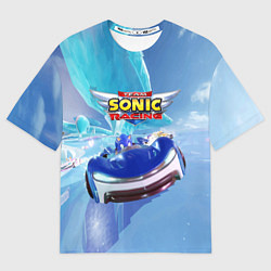 Футболка оверсайз мужская Team Sonic racing - hedgehog - speed, цвет: 3D-принт