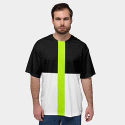 Футболка оверсайз мужская Геометрия Инь-Янь, цвет: 3D-принт — фото 2