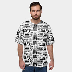 Футболка оверсайз мужская Contemporary music groups, цвет: 3D-принт — фото 2