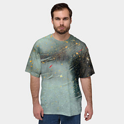 Футболка оверсайз мужская Абстрактная зима и краски, цвет: 3D-принт — фото 2