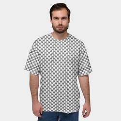 Футболка оверсайз мужская Белый дракон, цвет: 3D-принт — фото 2