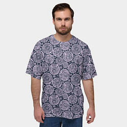 Футболка оверсайз мужская Круг с узором, цвет: 3D-принт — фото 2