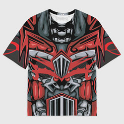 Футболка оверсайз мужская Костюм робота с решеткой, цвет: 3D-принт