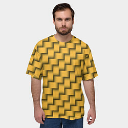 Футболка оверсайз мужская Плетёнка - паттерн, цвет: 3D-принт — фото 2