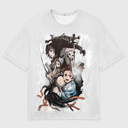 Футболка оверсайз мужская Клинок рассекающий демонов - персонажи, цвет: 3D-принт