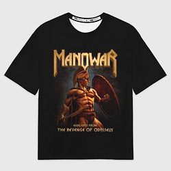 Футболка оверсайз мужская Manowar rock, цвет: 3D-принт