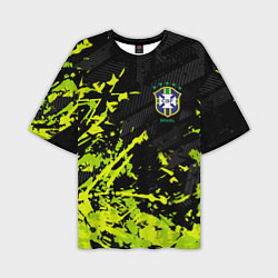 Мужская футболка оверсайз Сборная Бразилия пятна