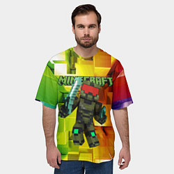 Футболка оверсайз мужская Minecraft - Мастер Чиф, цвет: 3D-принт — фото 2