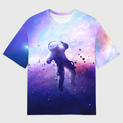 Футболка оверсайз мужская Космонавт в безвоздушном пространстве, цвет: 3D-принт