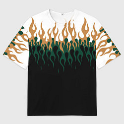 Футболка оверсайз мужская Ледяное пламя инверсия, цвет: 3D-принт