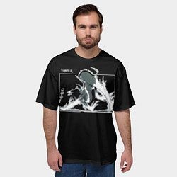 Футболка оверсайз мужская Шихоин Йоруичи неко, цвет: 3D-принт — фото 2