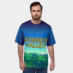 Футболка оверсайз мужская Горы Stardew Valley, цвет: 3D-принт — фото 2