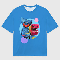 Футболка оверсайз мужская Poppy Playtime Хагги Вагги и Бокси Бу, цвет: 3D-принт