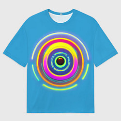 Футболка оверсайз мужская Гипнотические окружности, цвет: 3D-принт