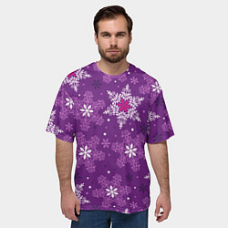 Футболка оверсайз мужская Violet snow, цвет: 3D-принт — фото 2