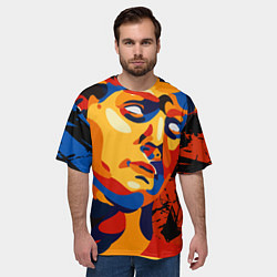 Футболка оверсайз мужская Аполлон - декоративная живопись, цвет: 3D-принт — фото 2