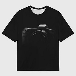 Футболка оверсайз мужская Силуэт фотокамеры, цвет: 3D-принт