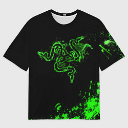 Мужская футболка оверсайз Razer брызги