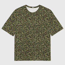 Футболка оверсайз мужская Милитари трубка, цвет: 3D-принт