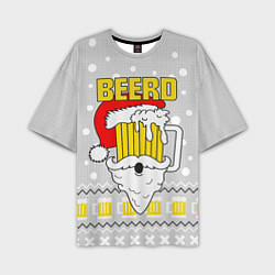 Футболка оверсайз мужская Свитер с пивом beerd, цвет: 3D-принт