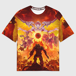Футболка оверсайз мужская Doom в аду, цвет: 3D-принт