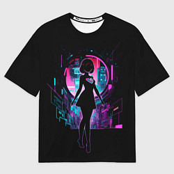 Футболка оверсайз мужская Silhouette of a cute anime girl, цвет: 3D-принт