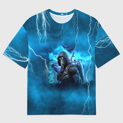 Футболка оверсайз мужская Stalker sky art blue, цвет: 3D-принт