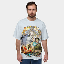 Футболка оверсайз мужская Mukoda Ninlil and Feru, цвет: 3D-принт — фото 2