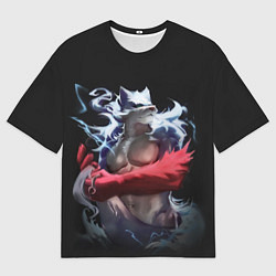 Футболка оверсайз мужская Фенрир Фэру, цвет: 3D-принт