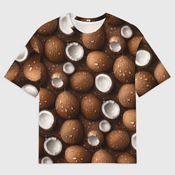 Футболка оверсайз мужская Сочная текстура из кокосов, цвет: 3D-принт
