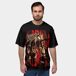 Футболка оверсайз мужская Slayer ад, цвет: 3D-принт — фото 2
