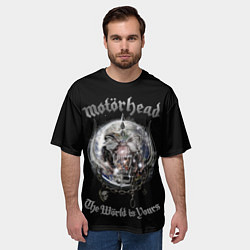 Футболка оверсайз мужская Motorhead планета, цвет: 3D-принт — фото 2