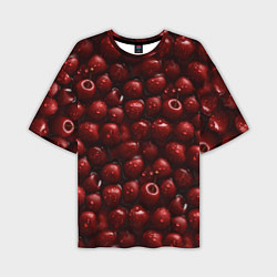 Футболка оверсайз мужская Сочная текстура из вишни, цвет: 3D-принт
