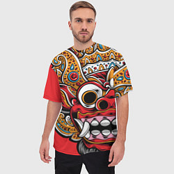 Футболка оверсайз мужская Barong - Bali - tattoo, цвет: 3D-принт — фото 2