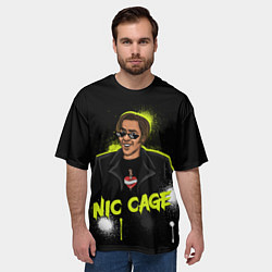 Футболка оверсайз мужская Ник Кейдж, цвет: 3D-принт — фото 2