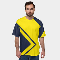 Футболка оверсайз мужская Жёлтые стрелки, цвет: 3D-принт — фото 2