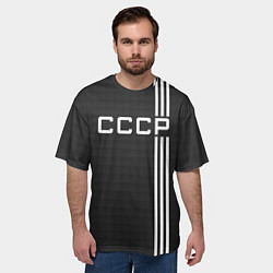 Футболка оверсайз мужская СССР карбон, цвет: 3D-принт — фото 2