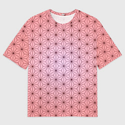 Футболка оверсайз мужская Нэдзуко Камадо узор кимоно, цвет: 3D-принт