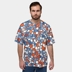 Футболка оверсайз мужская Красочная мозаика, цвет: 3D-принт — фото 2